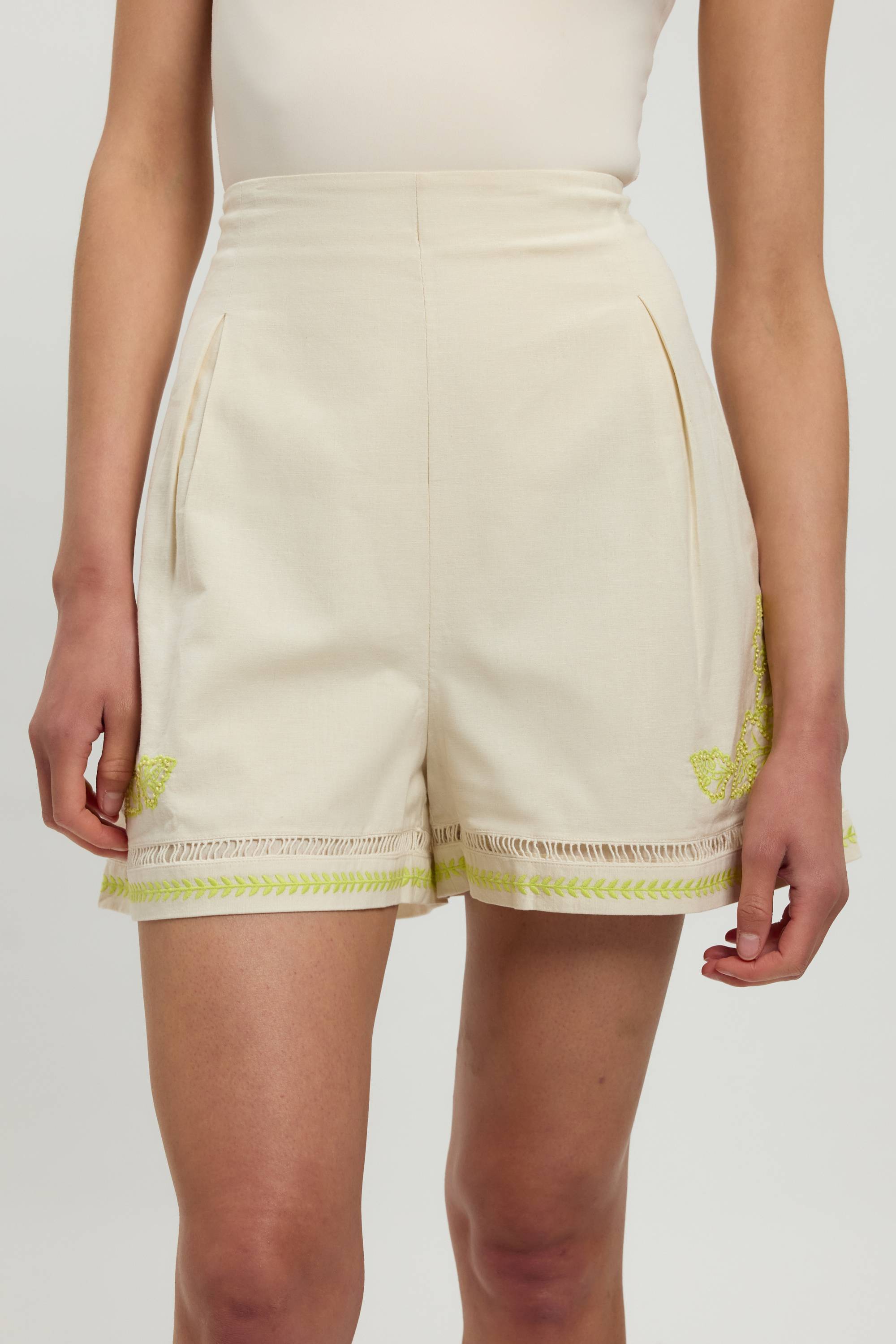 KarenMillen Ensemble Court Brodé De Perles En Mélange De Lin