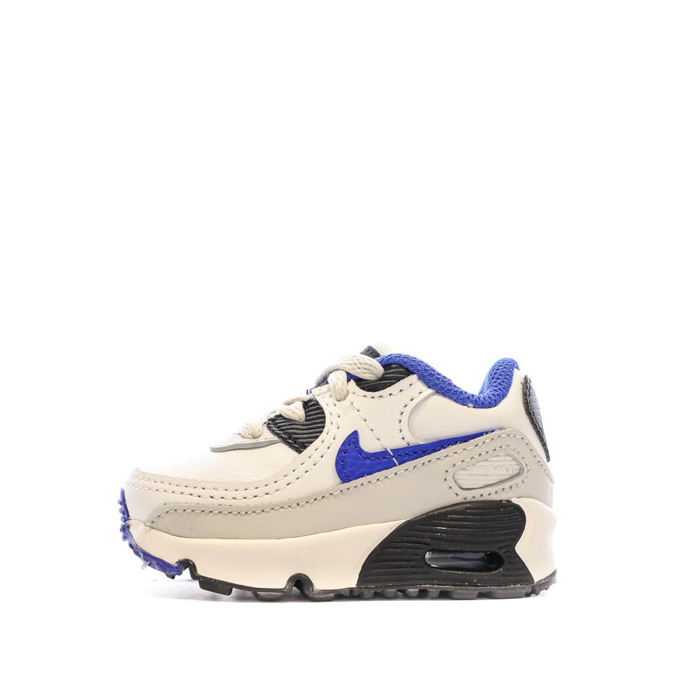 Nike Baskets Blanches/Noires/Bleu Garçon Nike Air Max 90