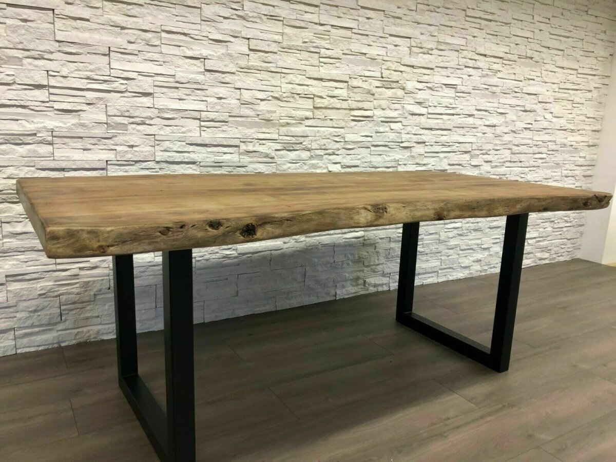 Sedex Bellary Esstisch mit U-untergestell 160x90x76 cm schwarz/natur