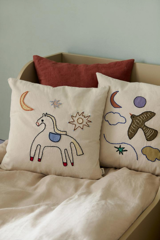 Ferm Living Naive kussen 40x40 horse