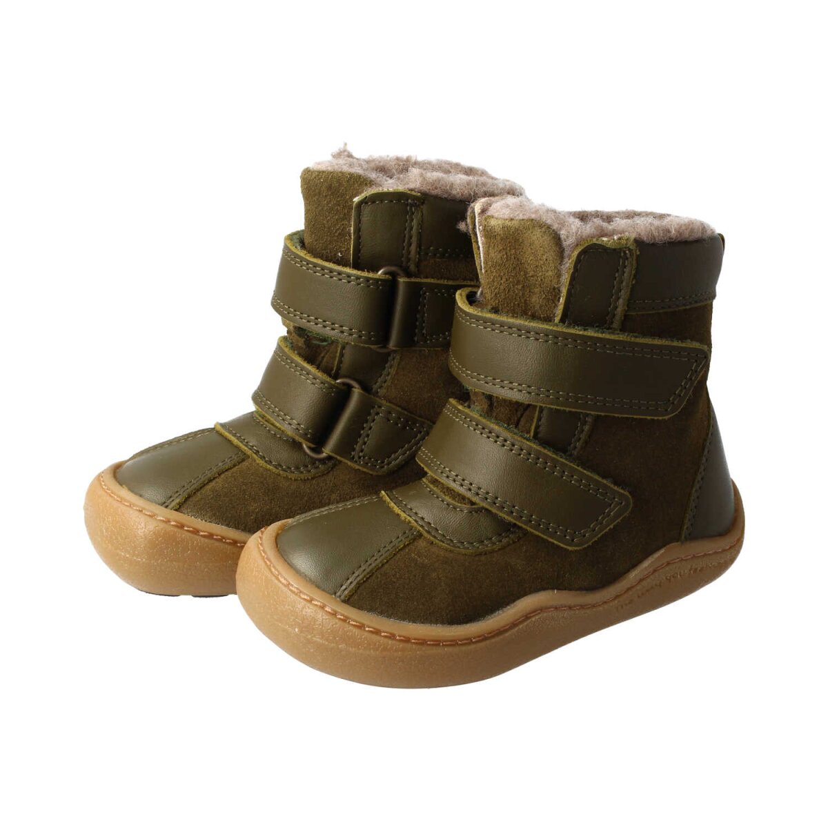 WB4203-WX5 khaki ANAPURNA BIO NAPPA-VELOURSLEDER TEX (PFC-FREI) wool velcro Weite/W