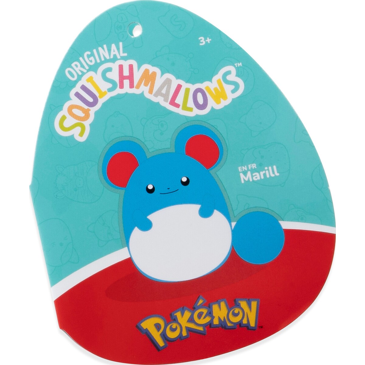 Squishmallows Pokemon mykt kosedyr (Marill, M)
