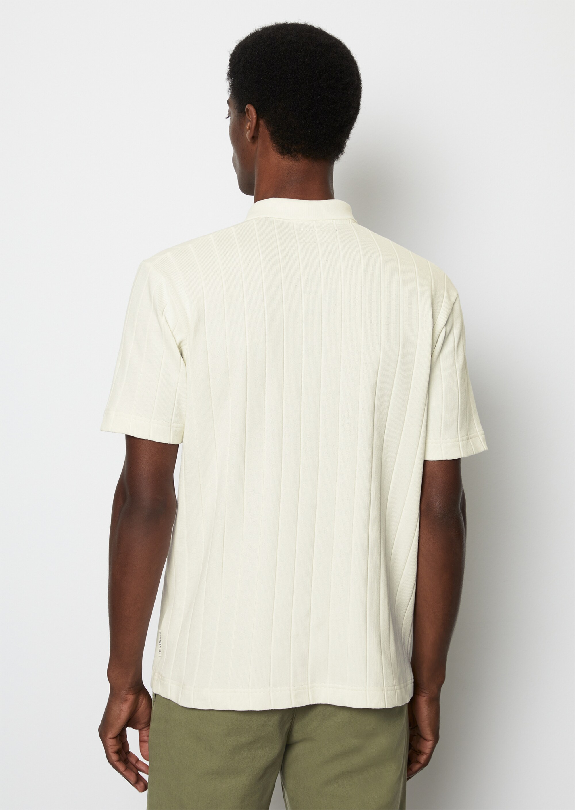 Poloshirt regular mit breiter Rippstruktur