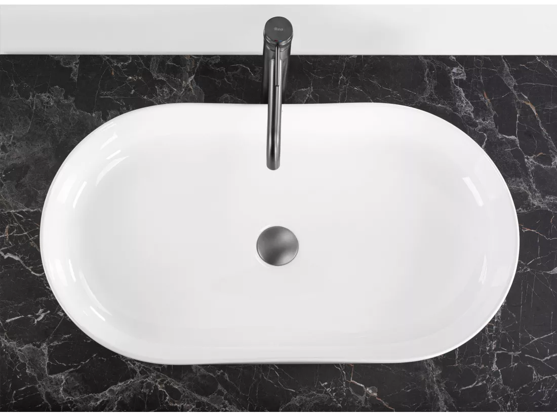 Vasque À Poser Rea Cleo 71 White