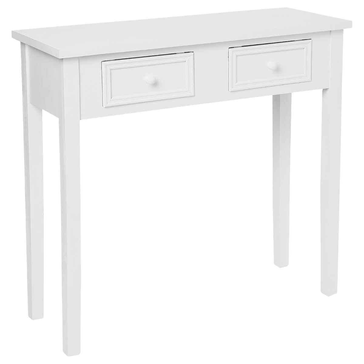CONSOLE 2 TIROIRS BLANC CHARME