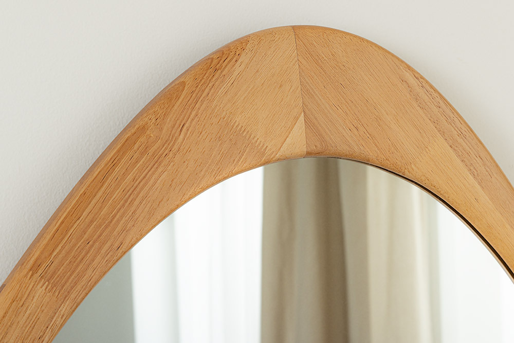 Massiver Wandspiegel ORGANIC 90cm natur Eichenholz-Design
