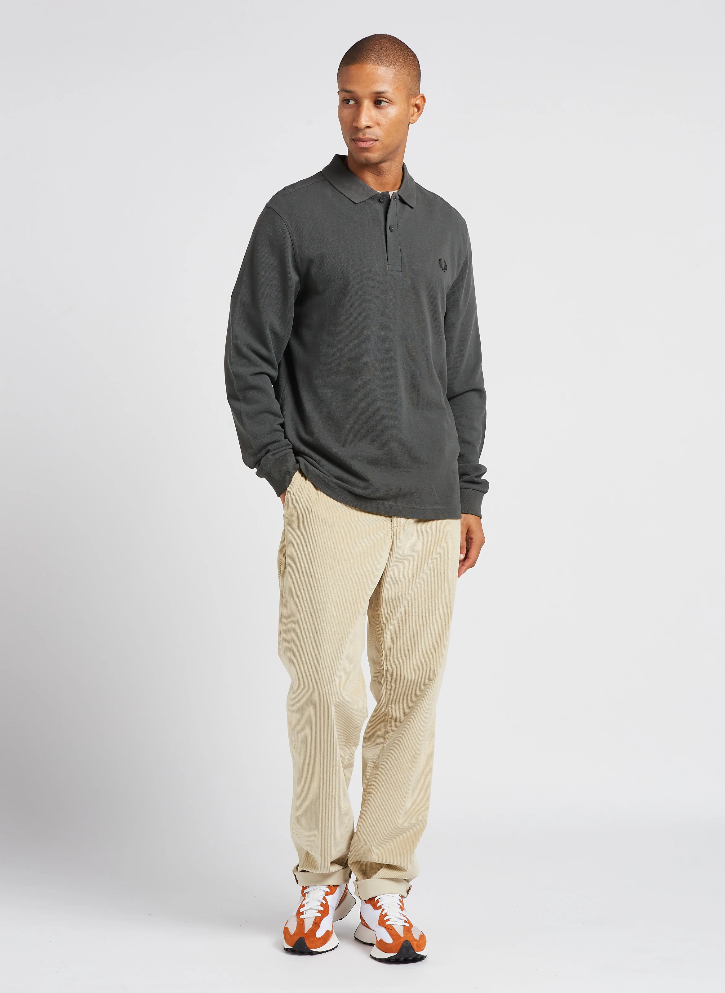 Polo coupe droite en coton piqué | Vert