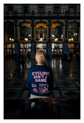 Sweat Unisexe Çois 'Cycling Isn't a Game' Bleu