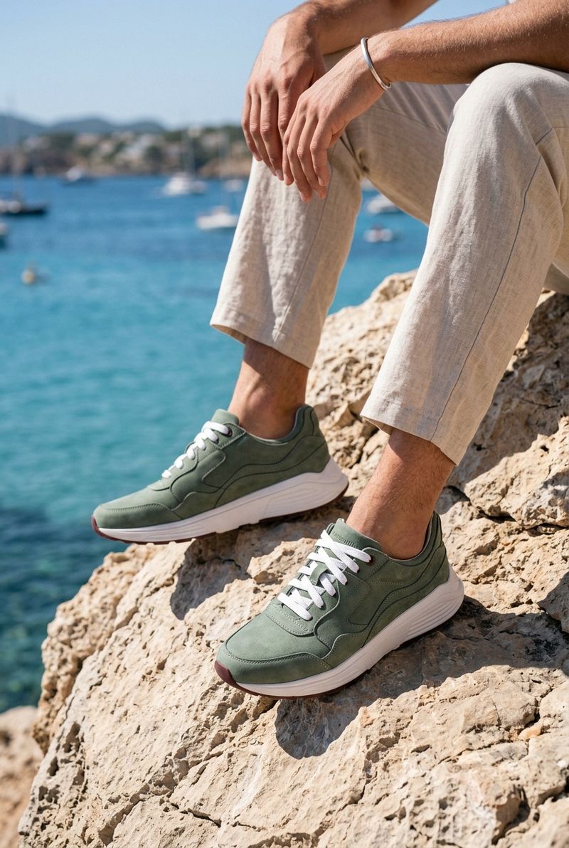 Xsensible Golden Gate Stretchwalker Sneakers Groen Heren