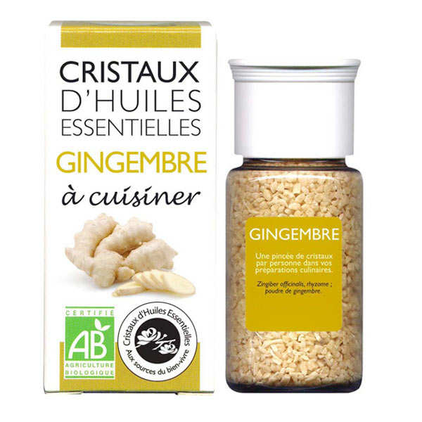 Gingembre - Cristaux d'huiles essentielles à cuisiner - Bio