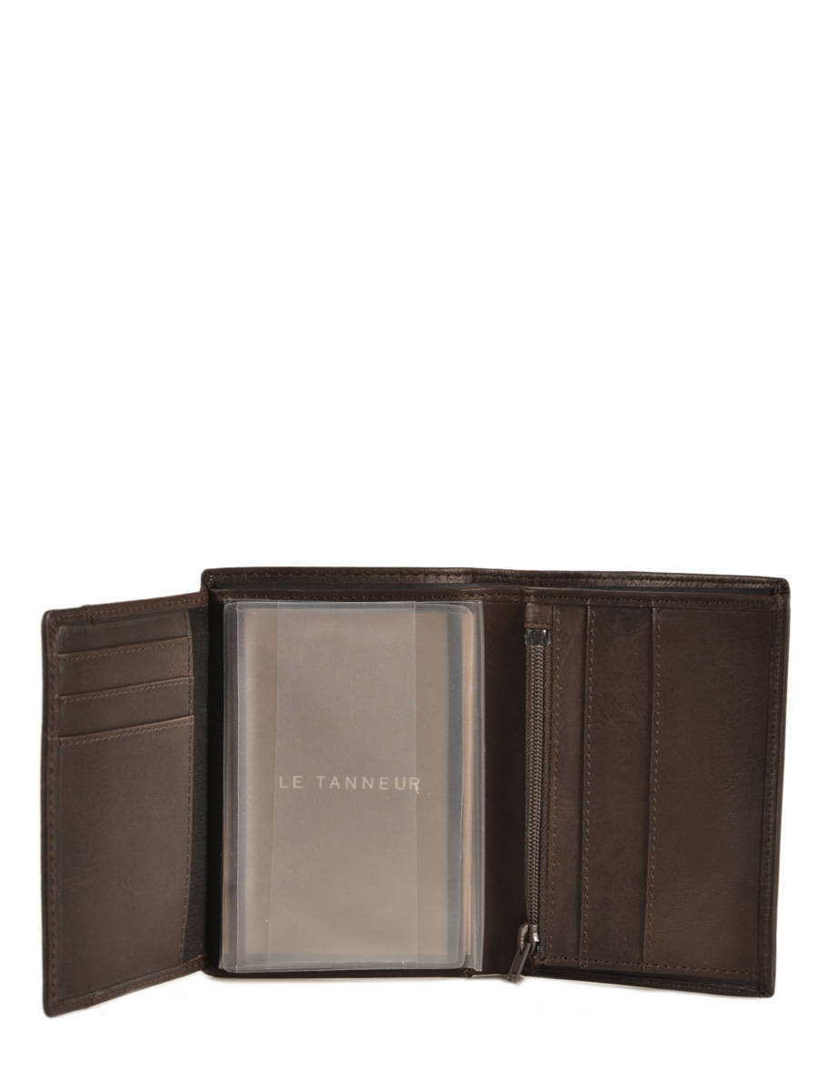 Portefeuille vertical zipp Gary cuir LE TANNEUR