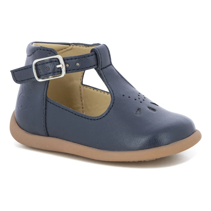 Pom d'Api Babies Salome Vegan Cuir de Pomme | Bleu marine