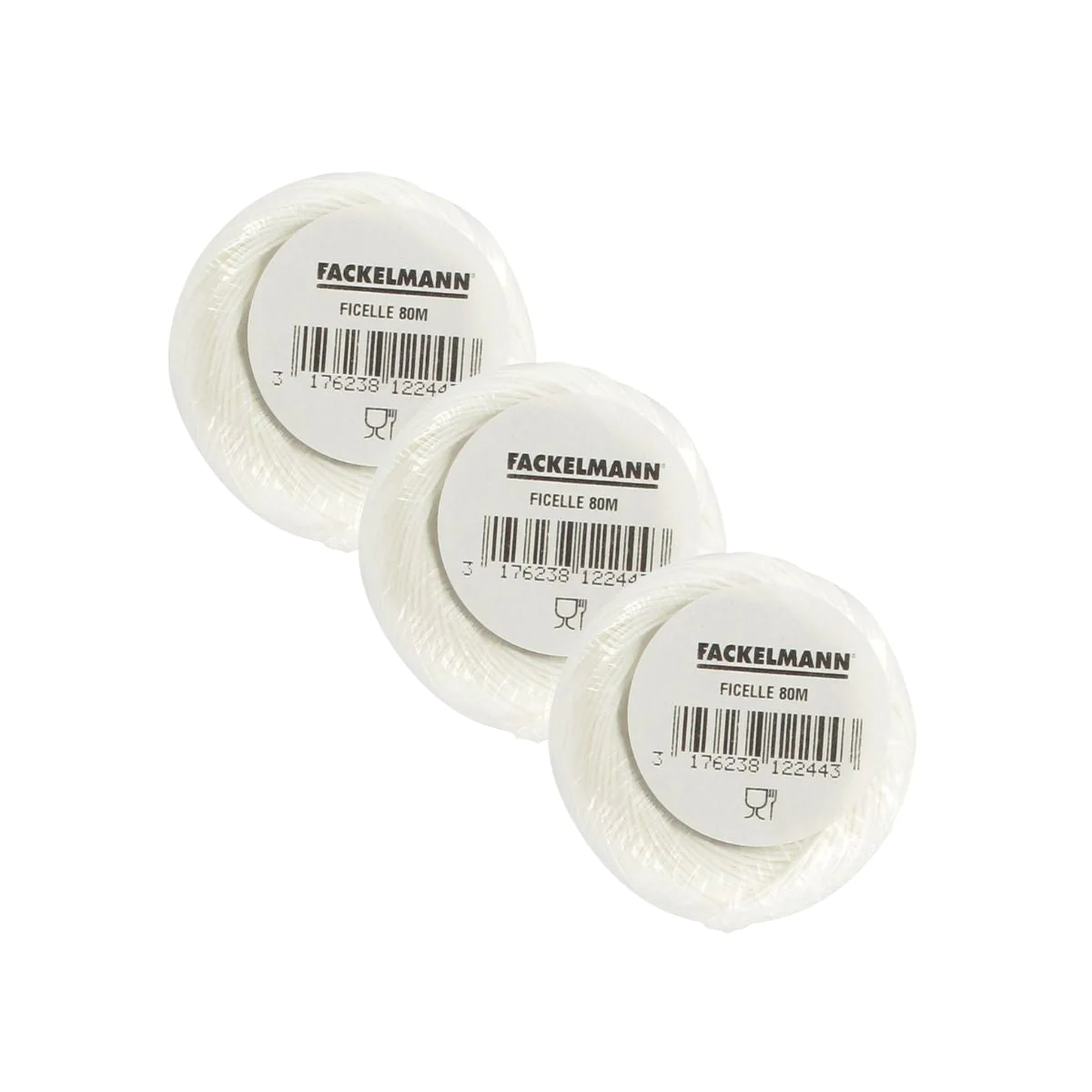 Lot de 3 pelotes de ficelle alimentaire 80 m Fackelmann Fackelmann