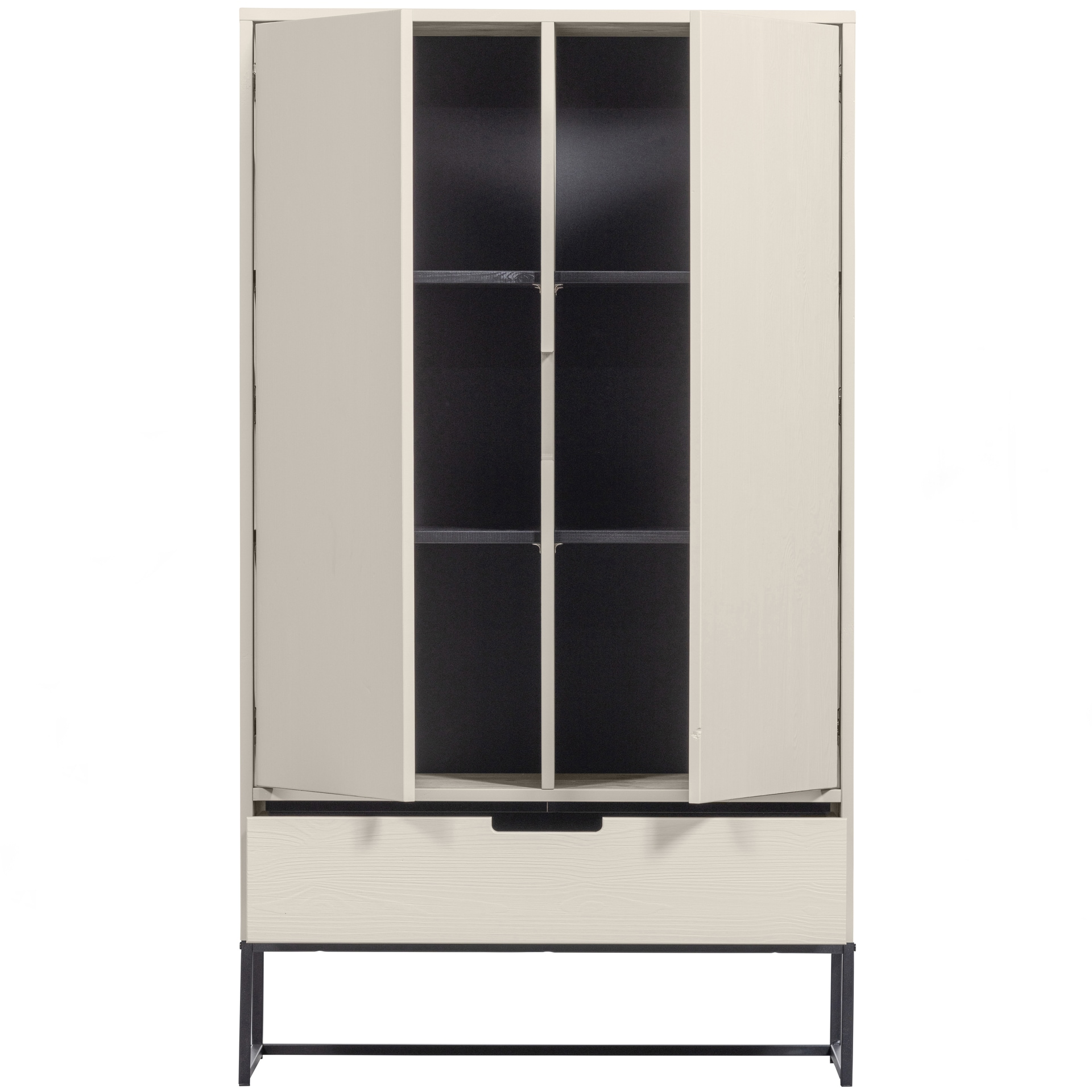 Schrank SILAS 85 x 149 cm Kiefer massiv im Farbton Staub