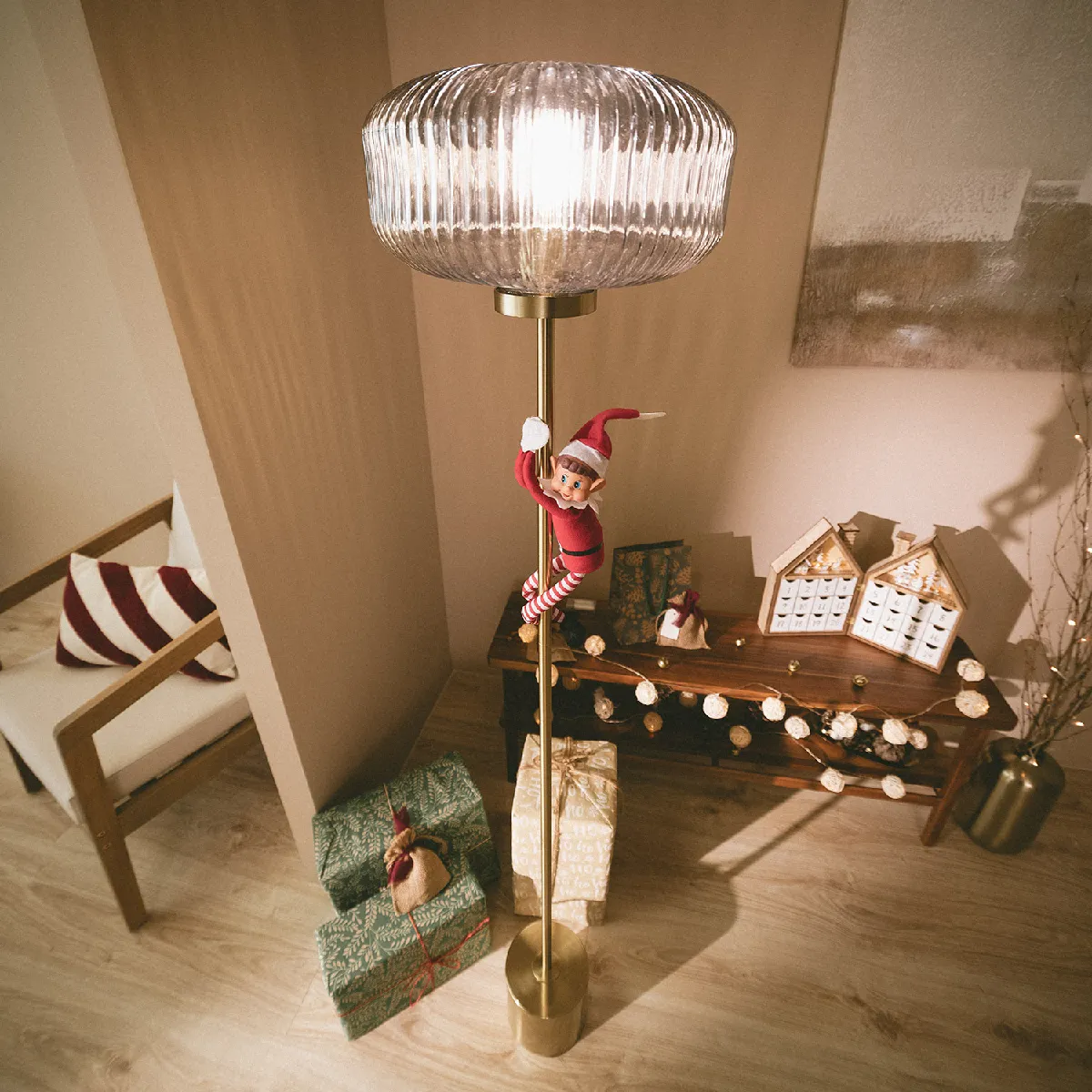 Ledkia Windsor Lampadaire - Doré