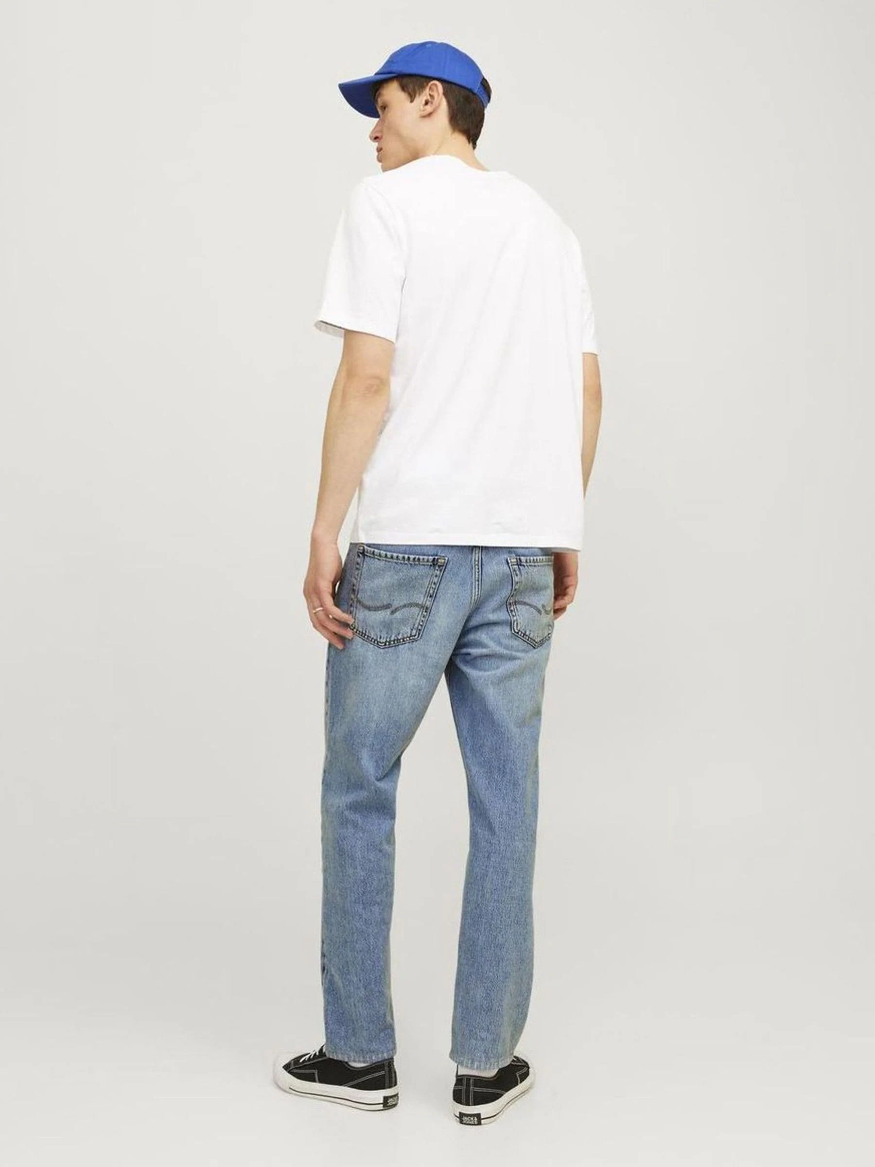 Lichtblauw chroom - JACK & JONES Chris jeans met relaxte pasvorm