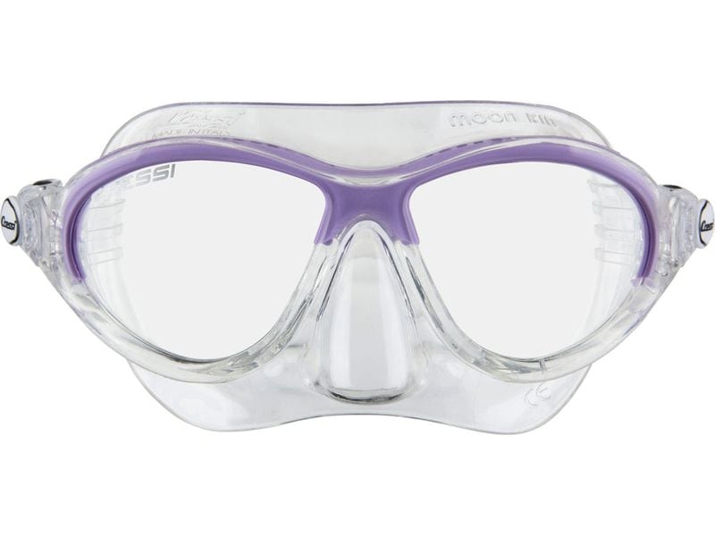 CRESSI Tauchmaske Moon Kinder Klar/Lila Schwimmbrille für Kinder