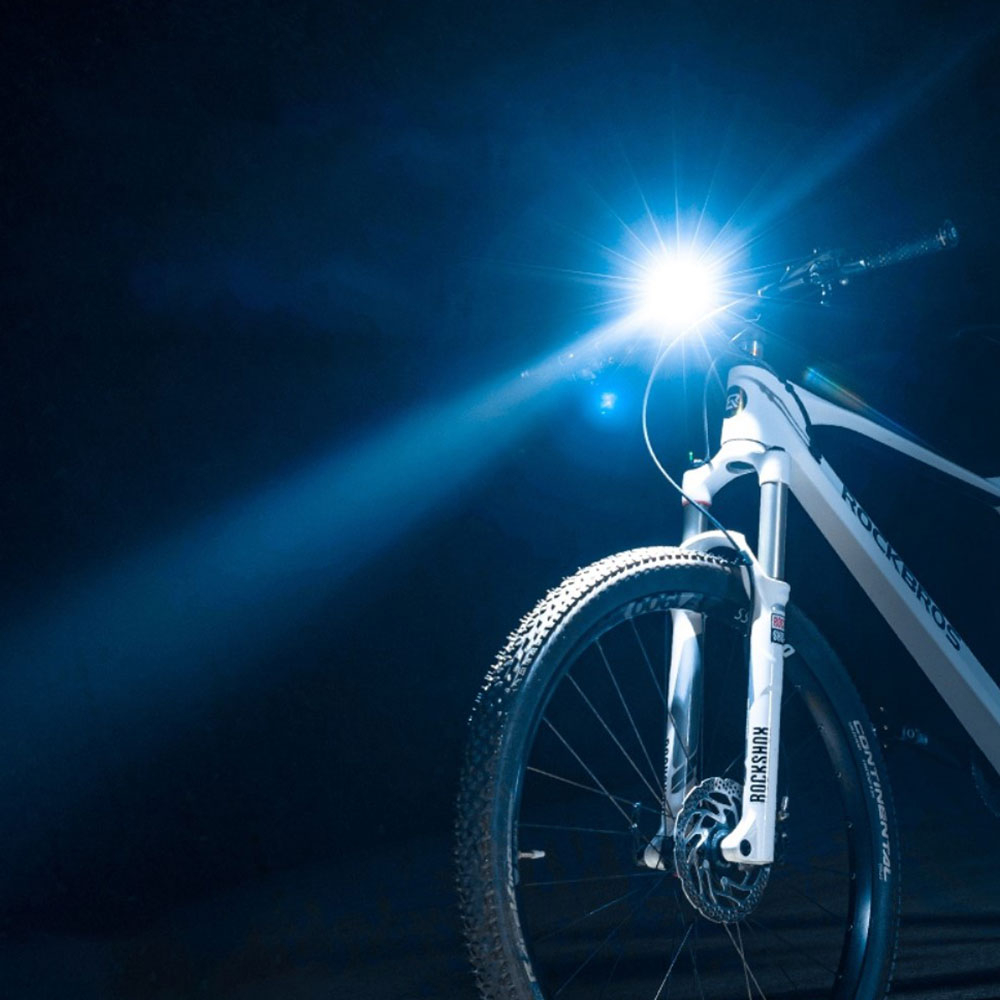 USB Velo LED Licht Fahrrad Frontlicht (600 Lumen) mit Akku Spritzwasserfest IPX6 - Schwarz