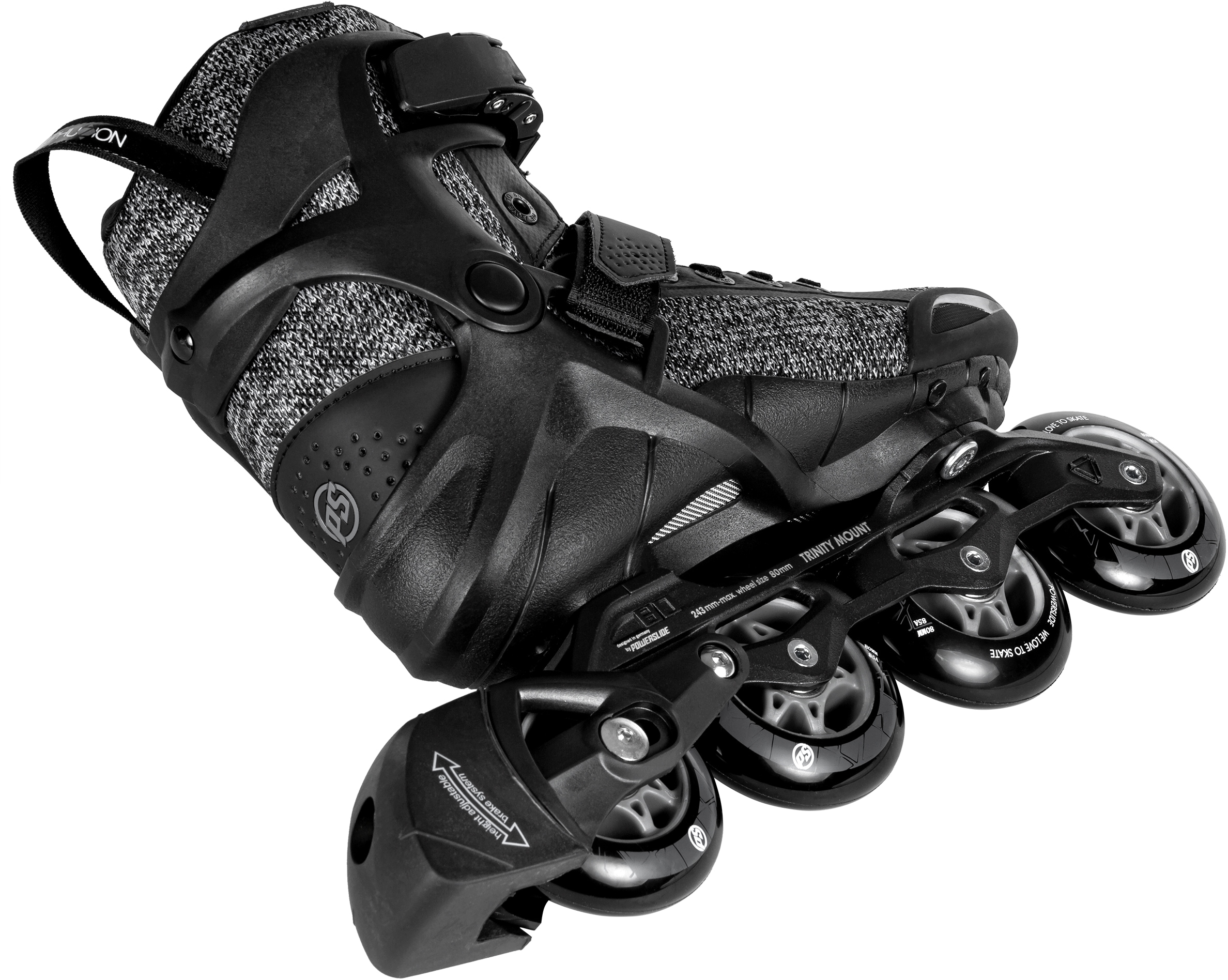 Powerslide Inlineskates »Phuzion Radon Black White 80«