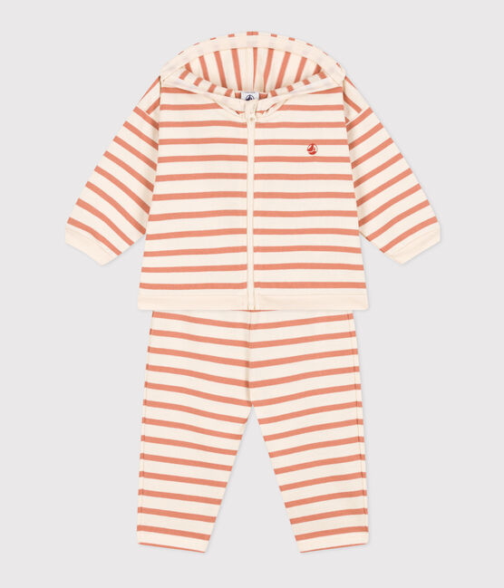 Ensemble rayé marinière en jersey épais bébé
