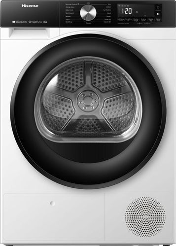 Hisense DH3S802BW3 - Warmtepompdroger - Wit - 8kg - Energiezuinig