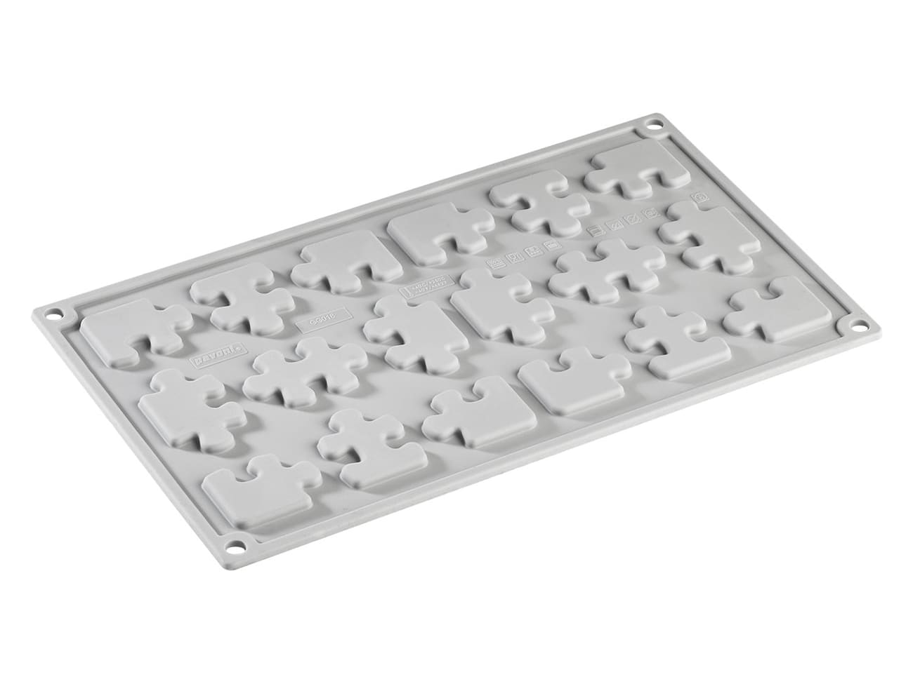 Moule silicone Pavodécor - Décor puzzles - 18 empreintes - Pavoni