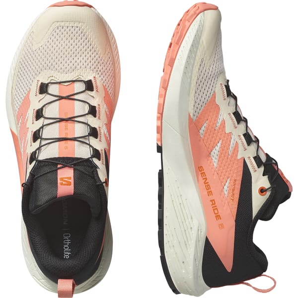 Chaussure trail SALOMON SENSE RIDE 5 W TENDER PEACH/FUSION CORAL/BLACK