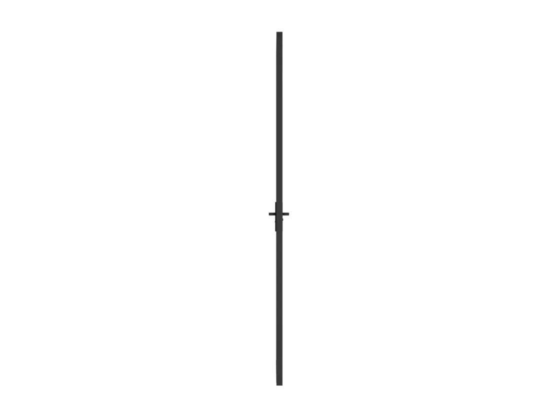 Porte intérieure 76x201,5 cm Noir Verre mat et aluminium