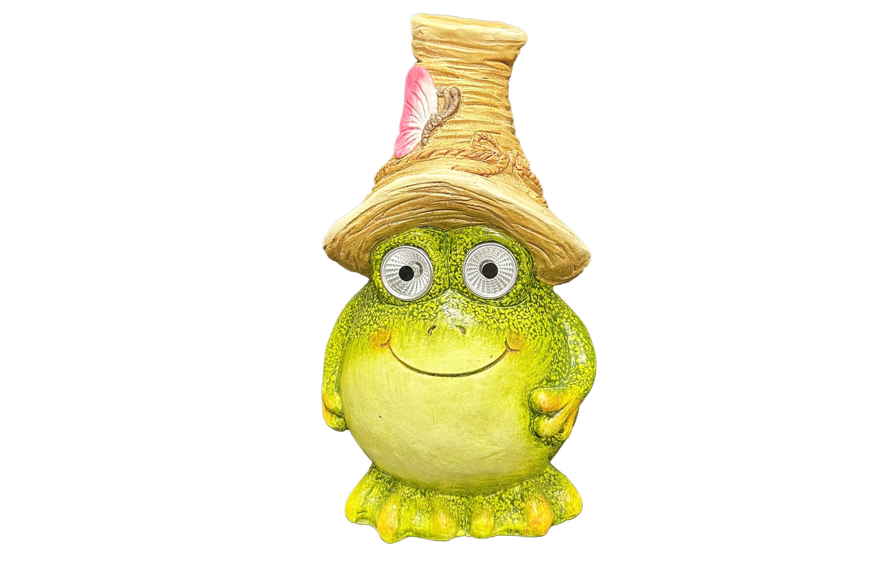 Solar Figur Frosch GrünLED Solar Figur mit Hut