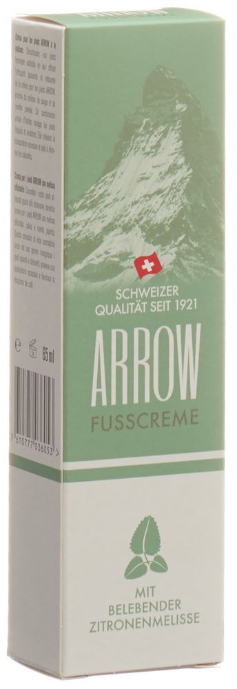 ARROW Fusscreme<br>65 ml, Tube, mit belebender Zitronenmelisse