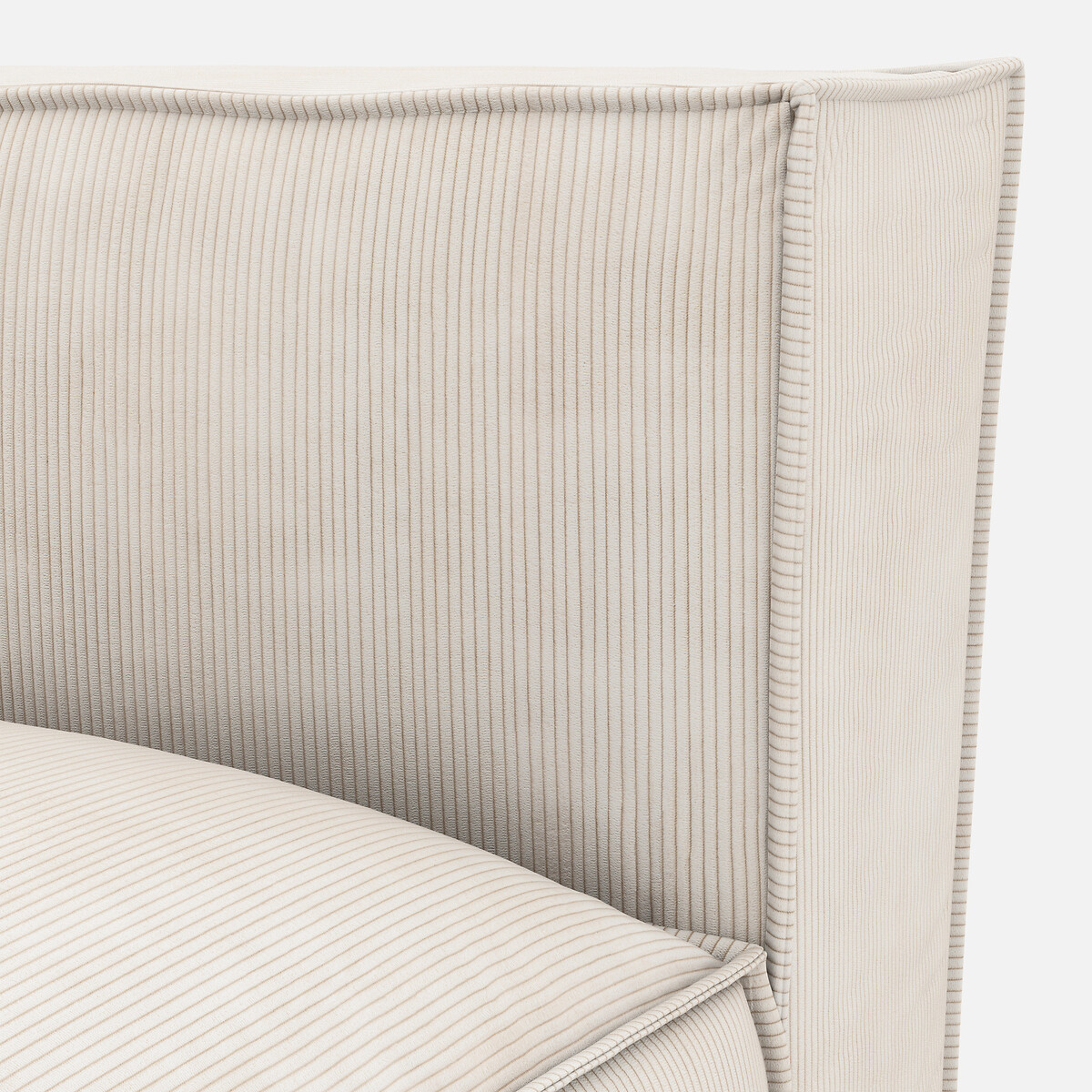 LA REDOUTE INTERIEURS<br>Sofá lounge, esquerdo, veludo cotelê, Seven