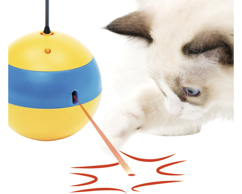 Catit Laser Kattenspeelgoed Draaiende Bij 8,3 x 8,3 x 27,3 cm blauw-geel