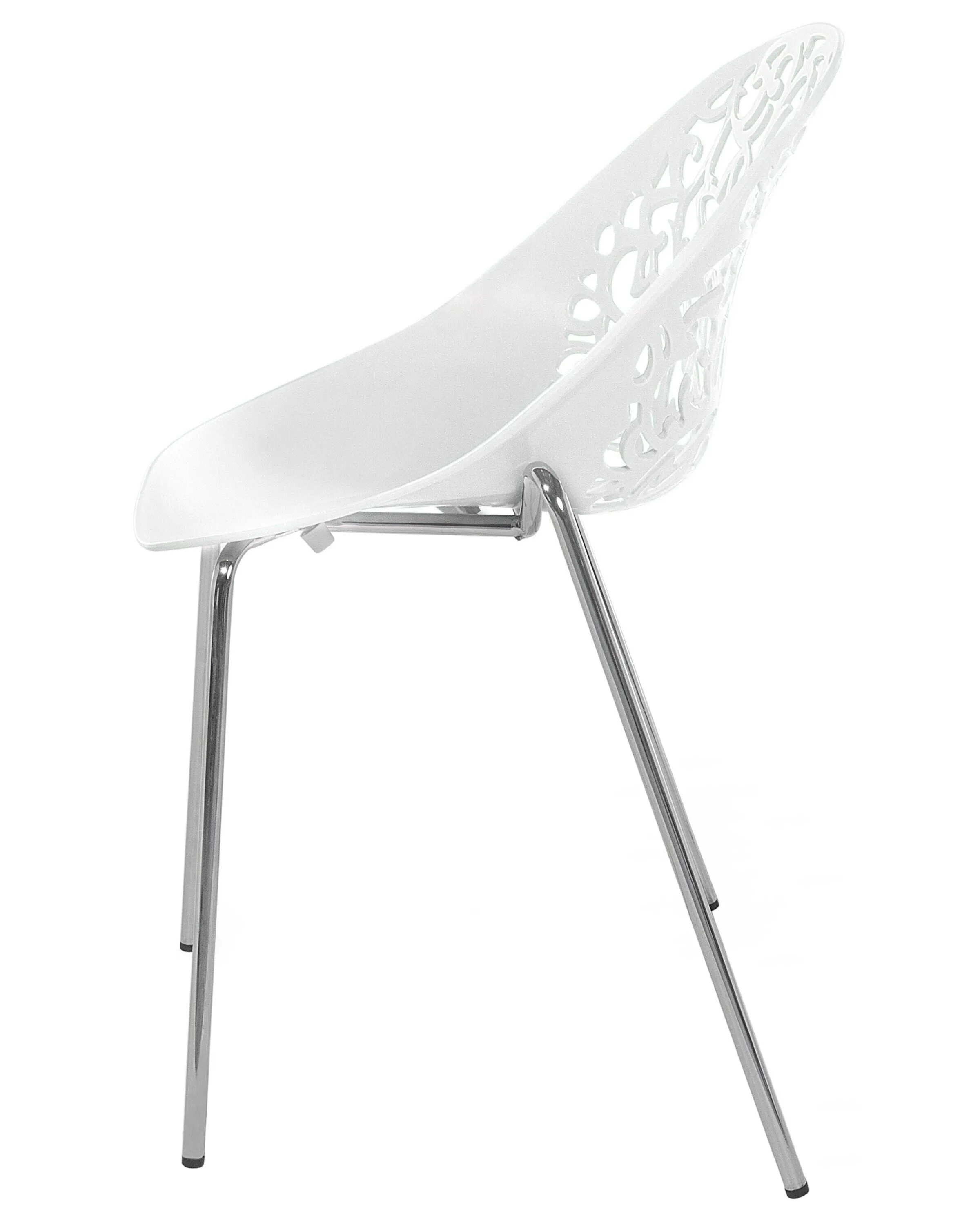 Set van 4 eetkamerstoelen MUMFORD Wit