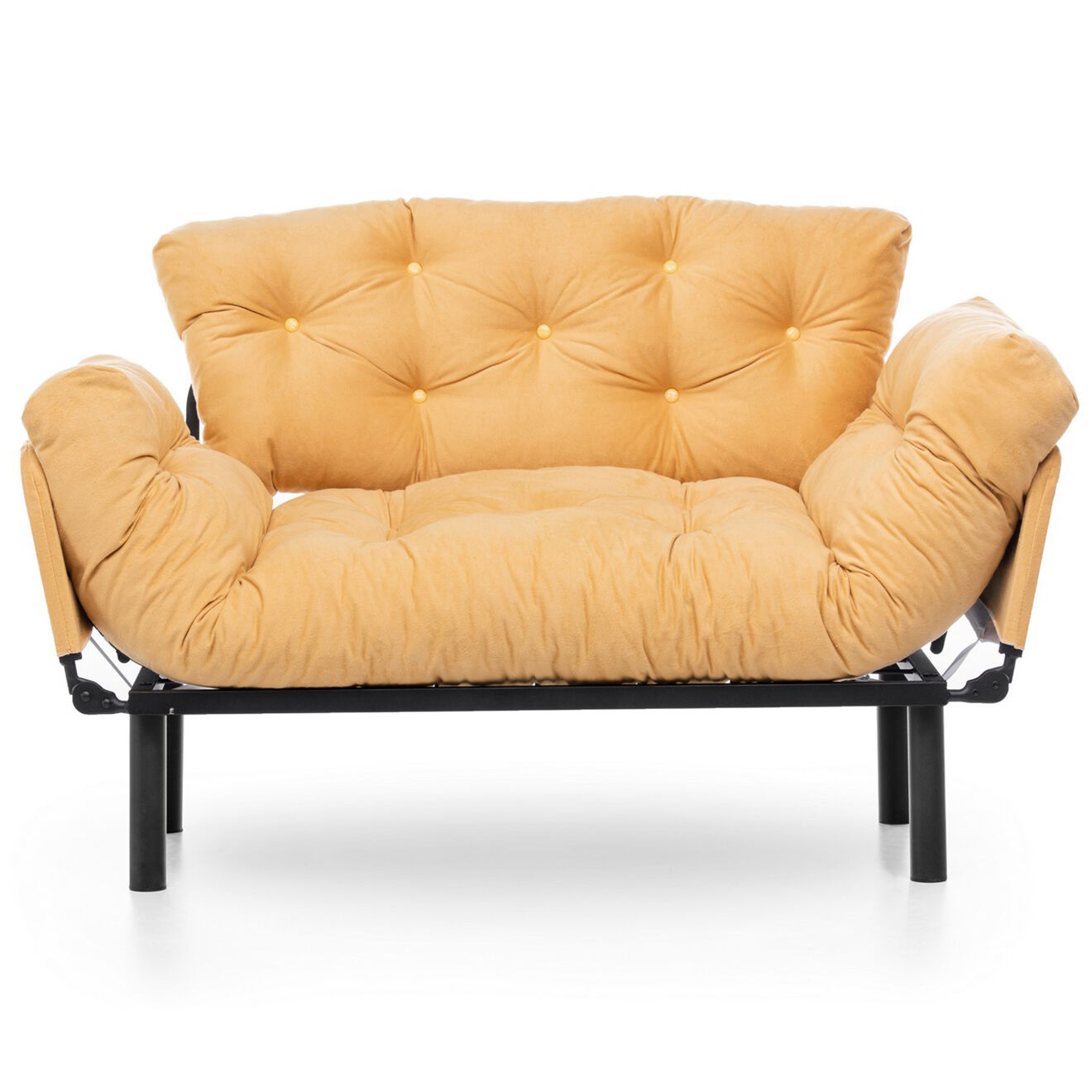 Atelier del Sofa Canapé 2 places convertible Nitta moutarde - 110x53x45 cm