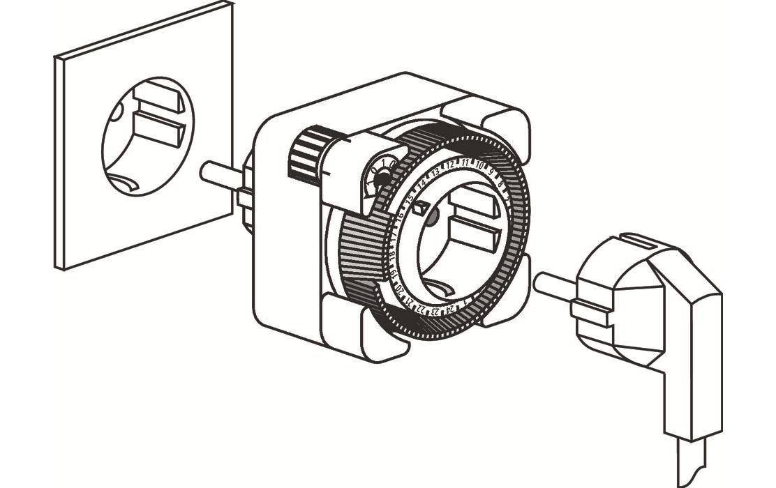 Zeitschaltuhr Timer27 T12/T13 MechanischAnaloge 1 Kanal Steckdosenschaltuhr