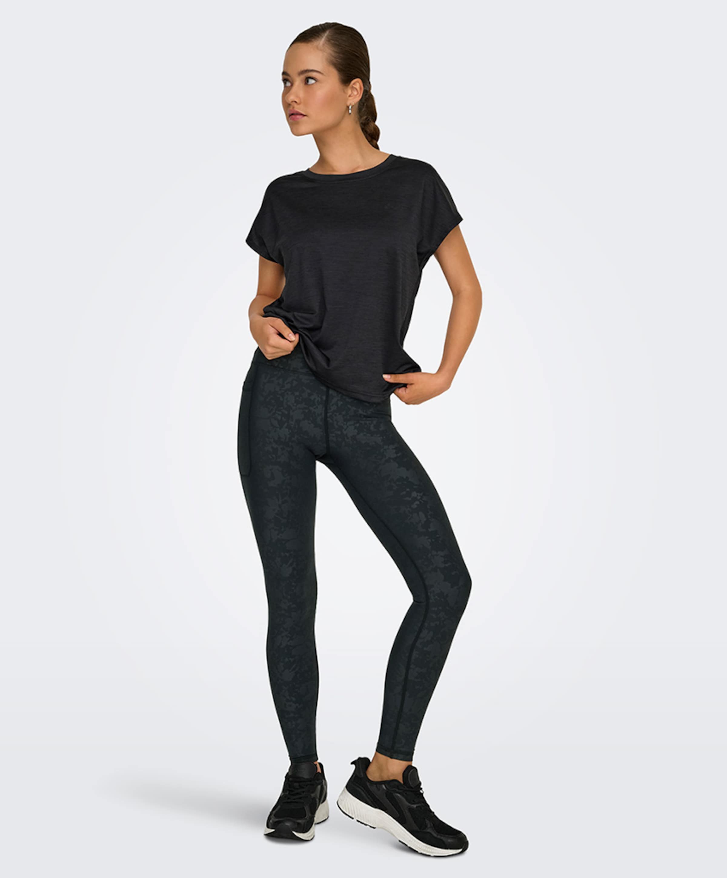 Only play ONPJAM-2-FONT HW PCK AOP dames tights zwart