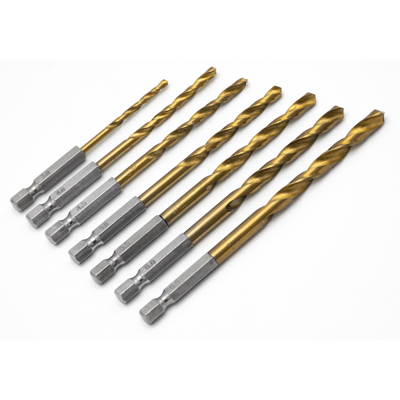 Labor HSS Spiraalboren Tin Coated Cassette 7-delig