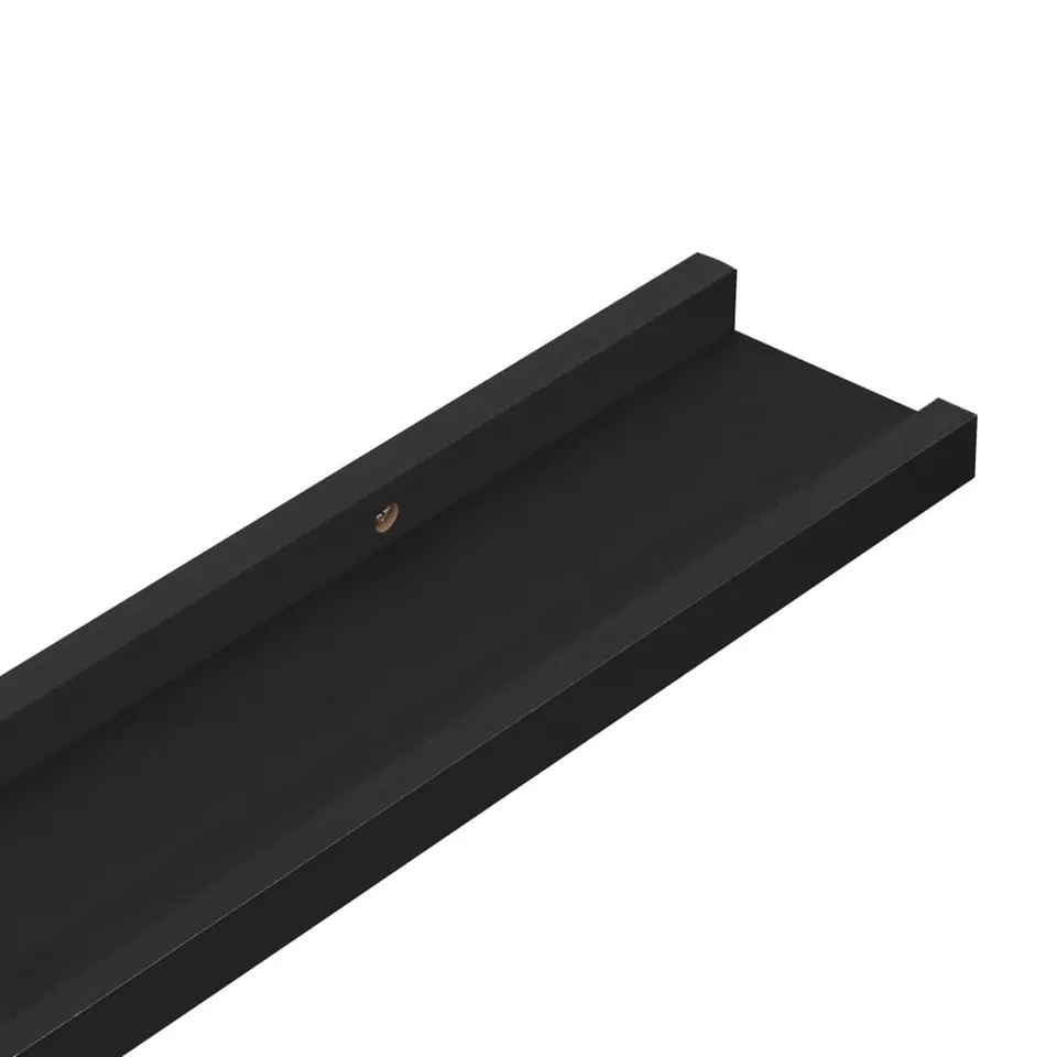 vidaXL - Plank - Zwart - MDF - 80 x 9 x 3 cm - 4 stuks