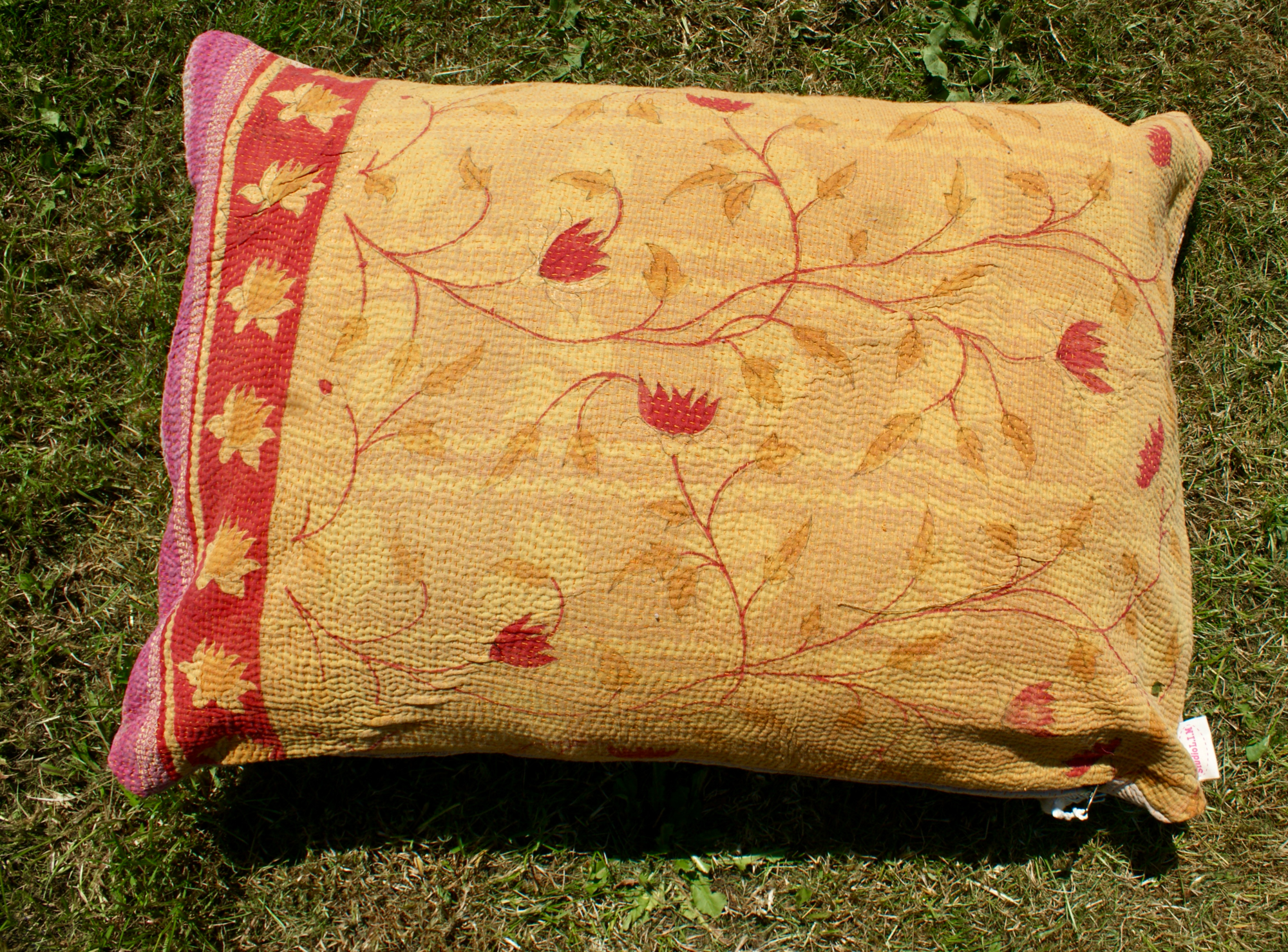 Kussen Kantha vintage 50x70 cm red yellow