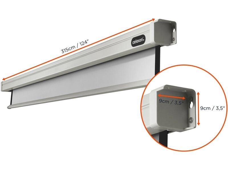 Celexon Motorleinwand Pro 290x163 cm 16:9 Leinwand Motor Professional 300 x 169 cm