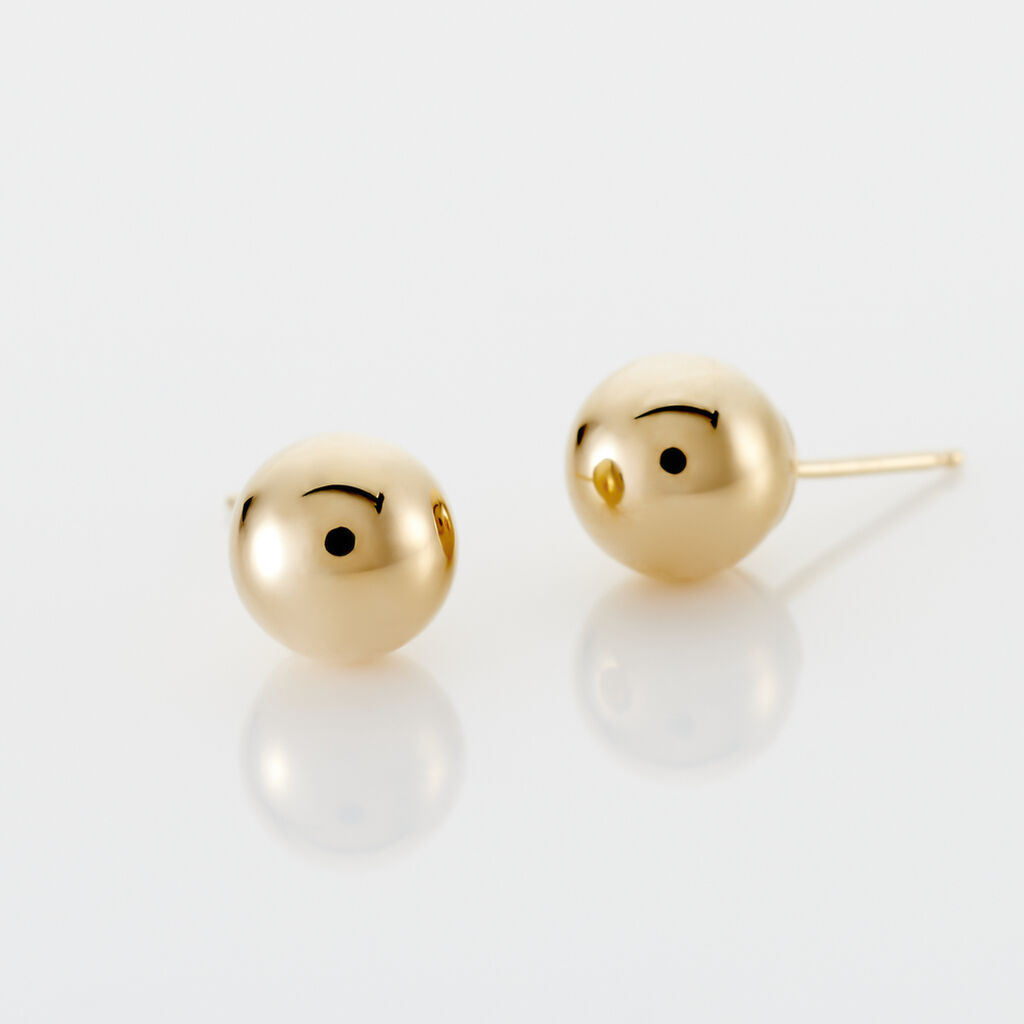 Boucles D'oreilles Puces Fidelia Boule Or Jaune