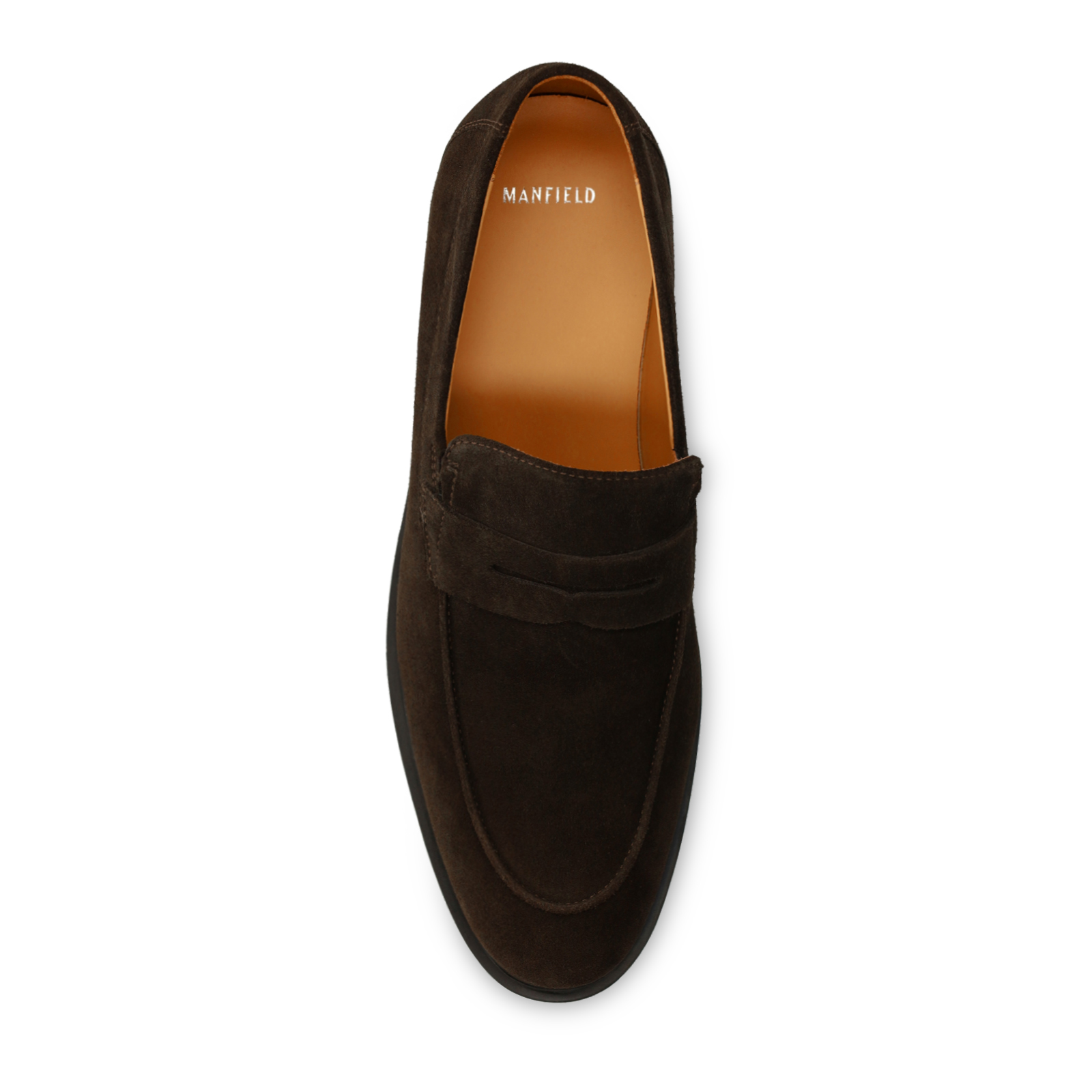 Donkerbruine suède loafers