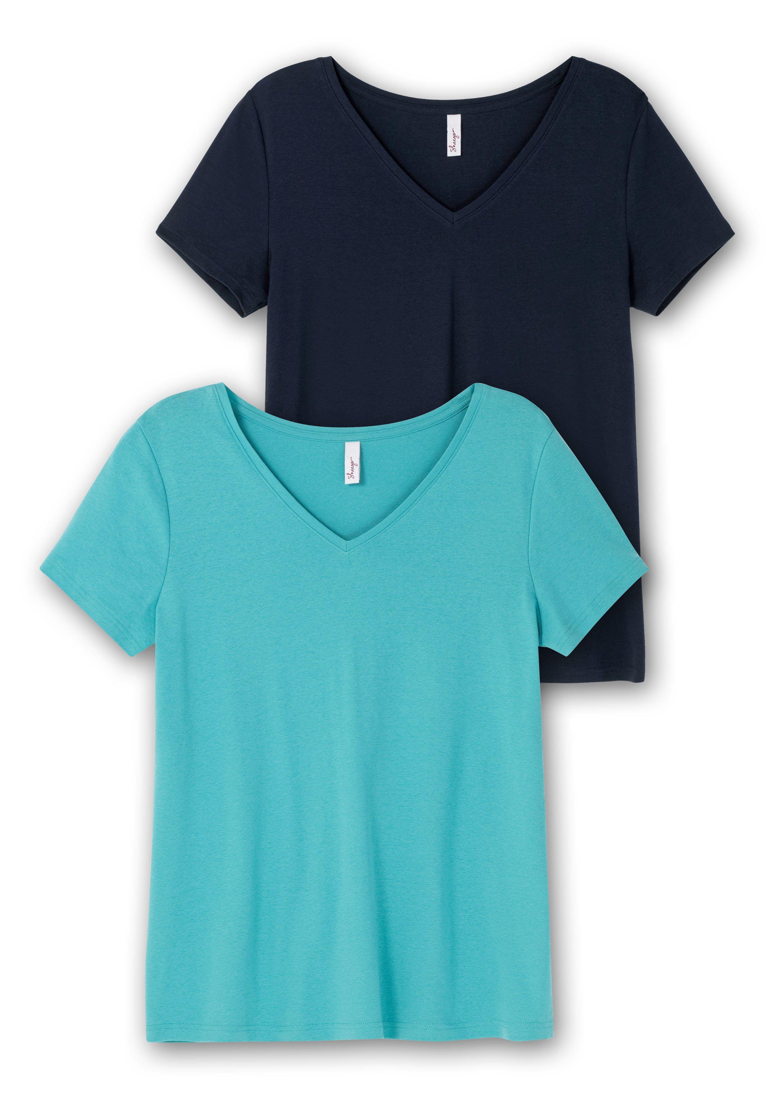 Doppelpack Shirts mit V-Ausschnitt