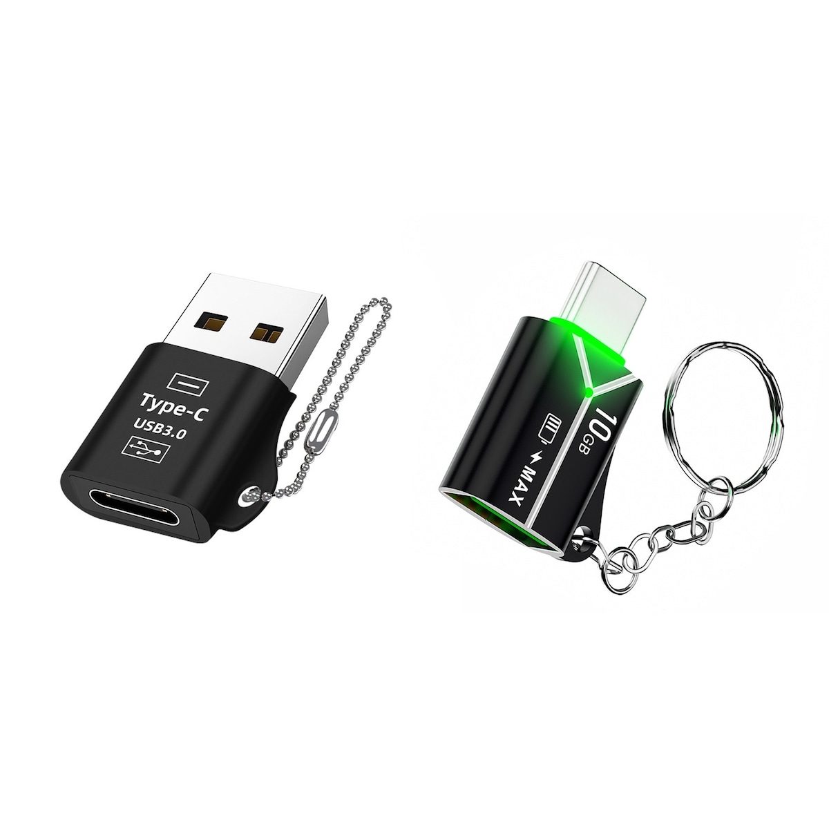 NÖRDIC OTG USB-adaptersett USB-C hunn til USB-A hann og USB-C hann til USB-A hunn