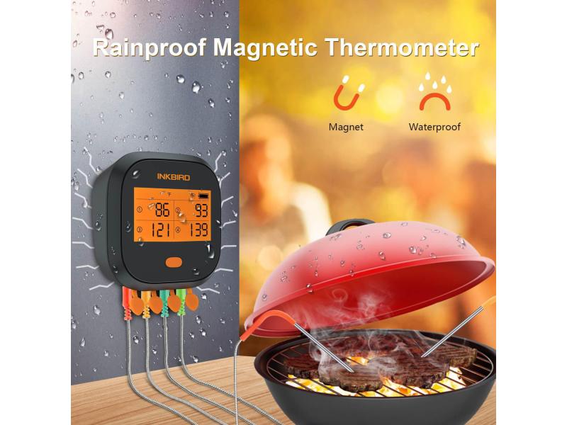Inkbird Fleischthermometer IBBQ-4T WiFi Drahtloses, App-kompatibles Fleischthermometer