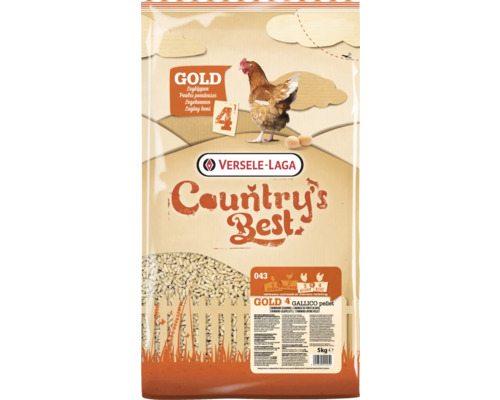 Pluimveevoer VERSELE-LAGA Country's Best GOLD 4 GALLICO Pellet 5kg Legkorrel voor leghennen vanaf ca. 18 weken, kippenvoer