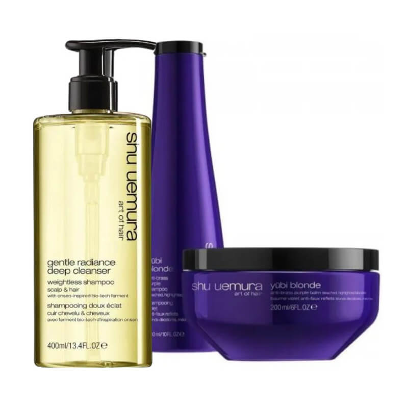 Rituel shampooing + masque anti-reflets Yubi Blonde Shu Uemura