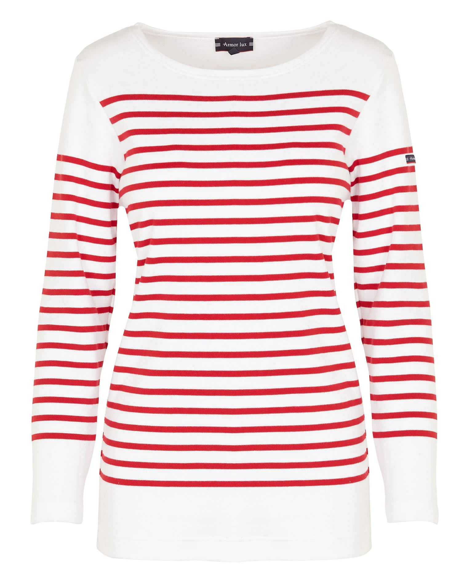 Marinière col bateau en jersey | Blanc