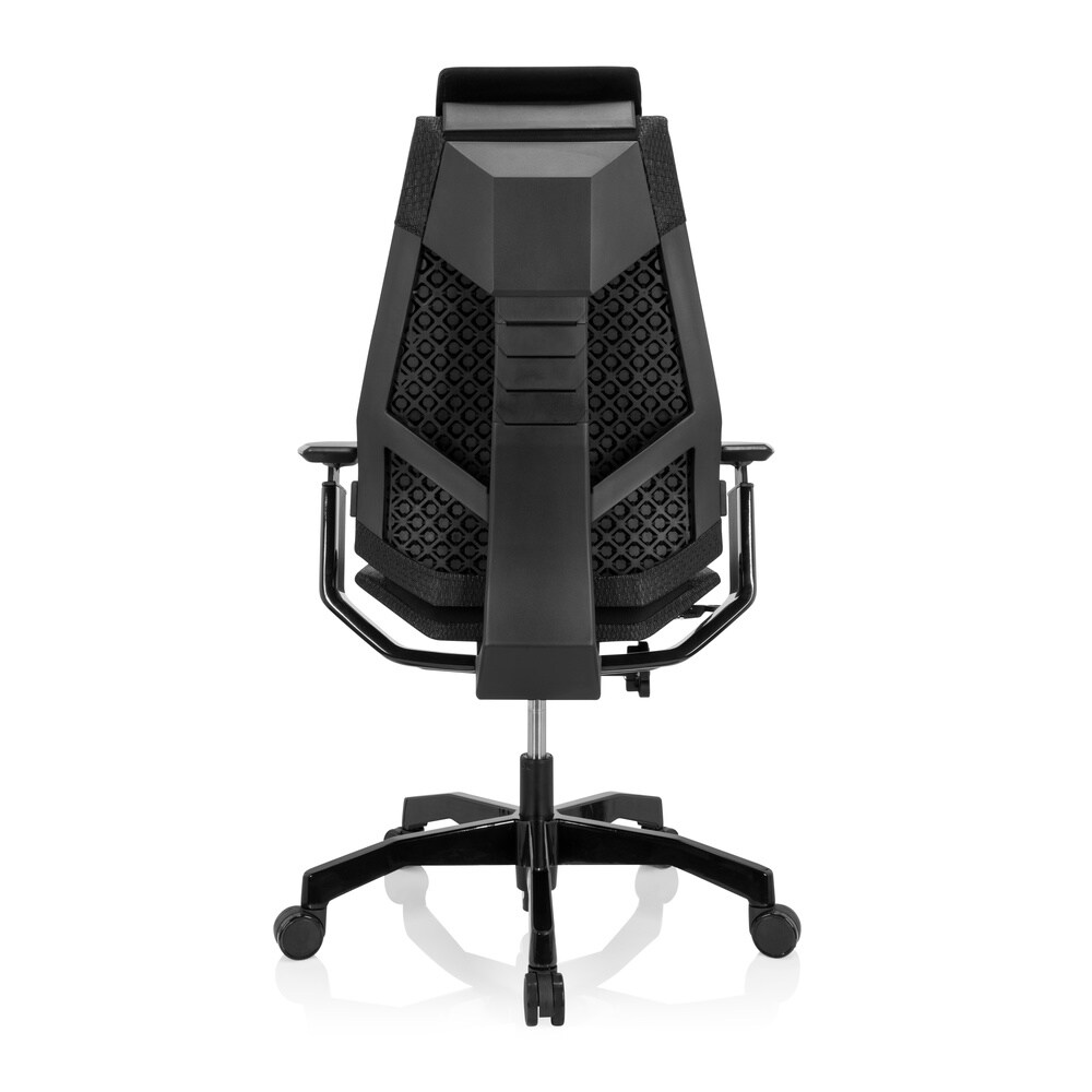 High End Bürostuhl GENIDIA BLACK Stoff mit Armlehnen hjh OFFICE