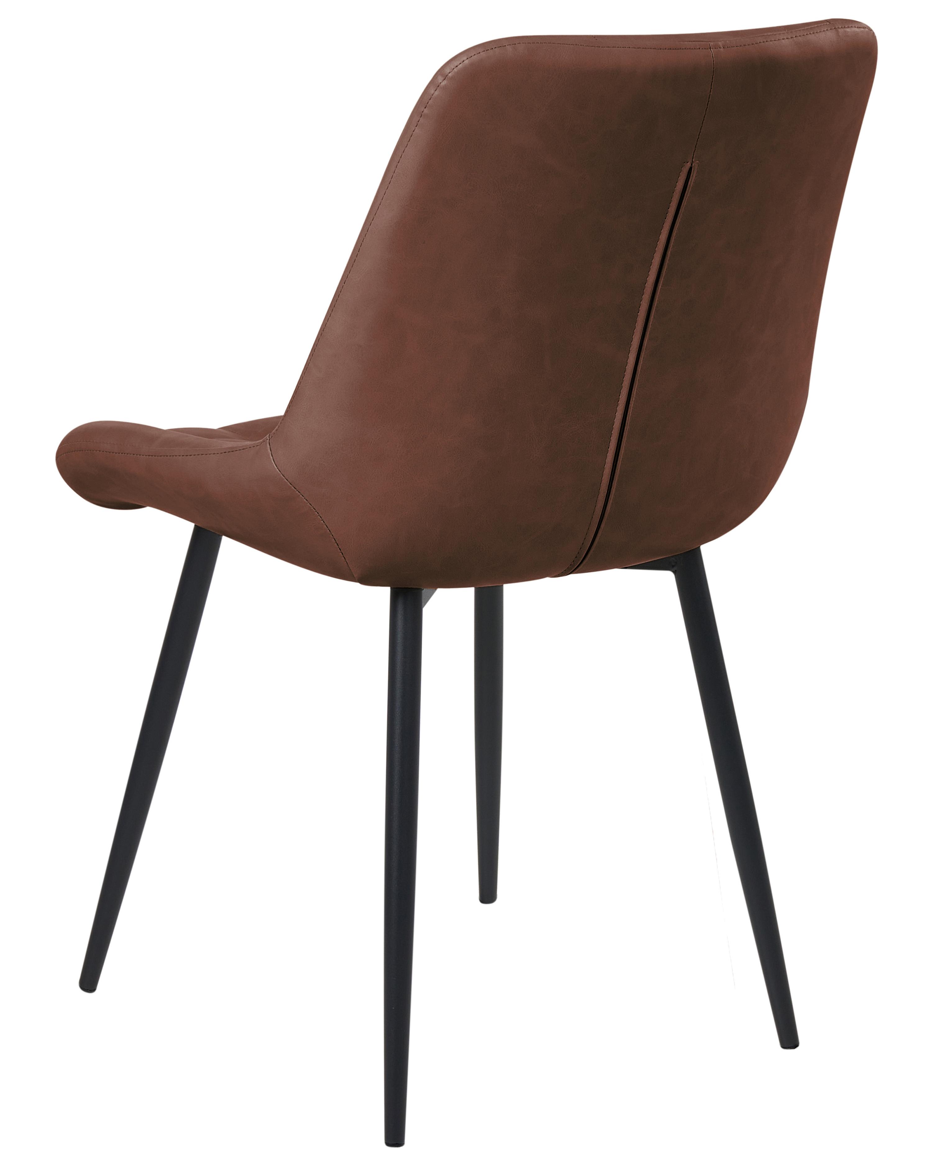 Set van 2 eetkamerstoelen MELROSE Kunstleer Bruin